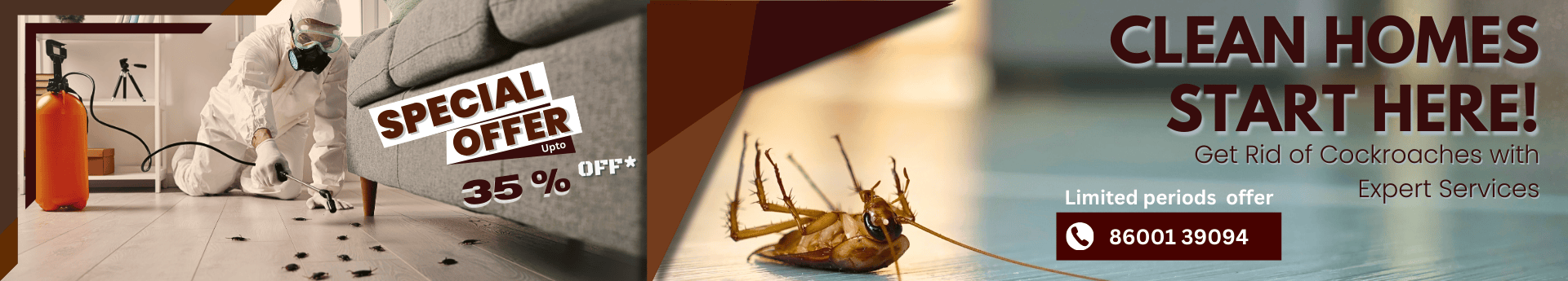 Cockroach safe, fast pest removal - Urban Pestmaster